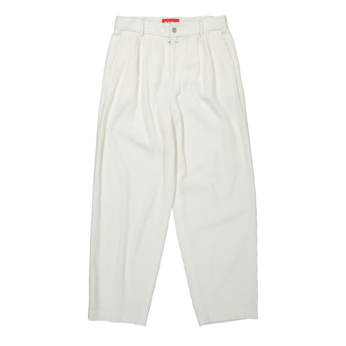 032c Pleat Front Cords White Detail view 1 | Gate