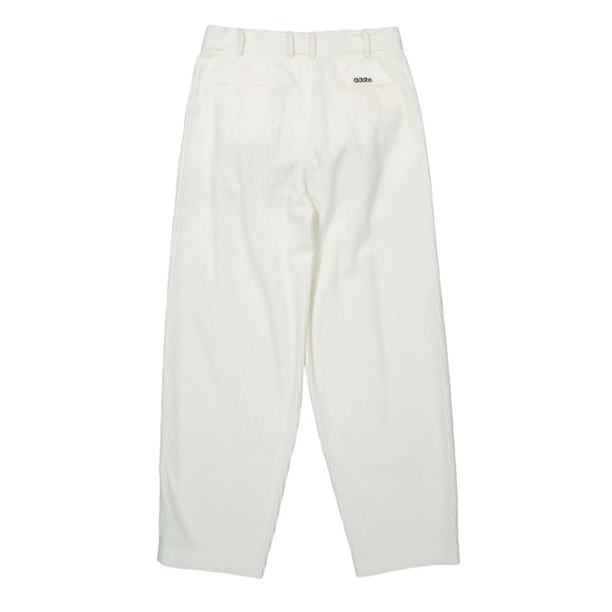 032c Pleat Front Cords White Detail view 2 | Gate