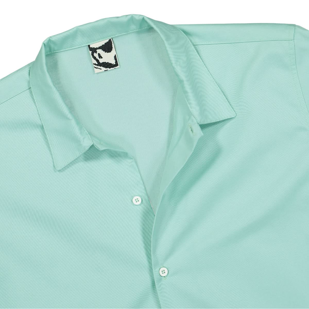GR10K Klopman SPBM Twill Shirt Turquoise Detail view 3 | Gate