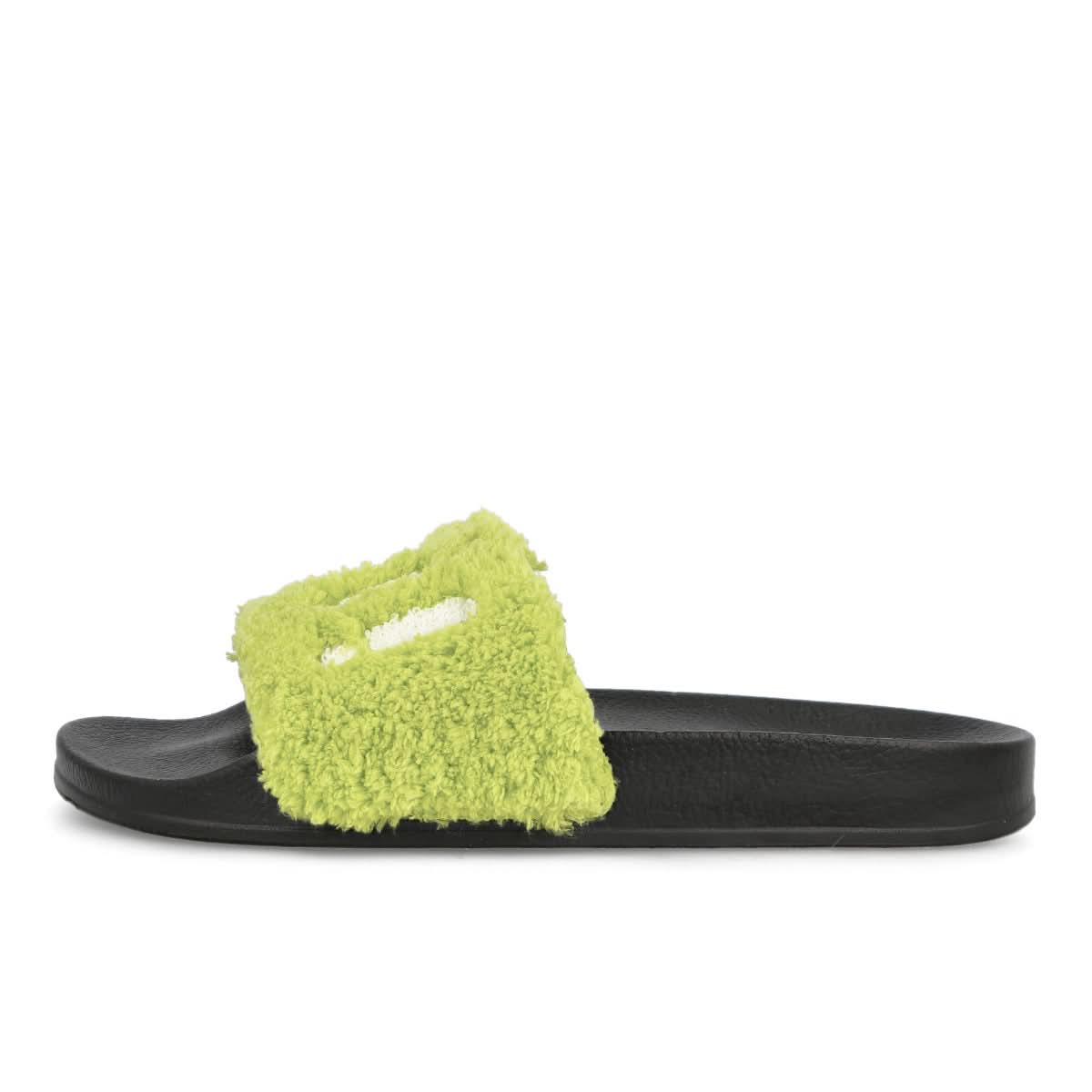 Marni Embroidery Logo Sandal Black,Green Slides Detail view 1 | Gate