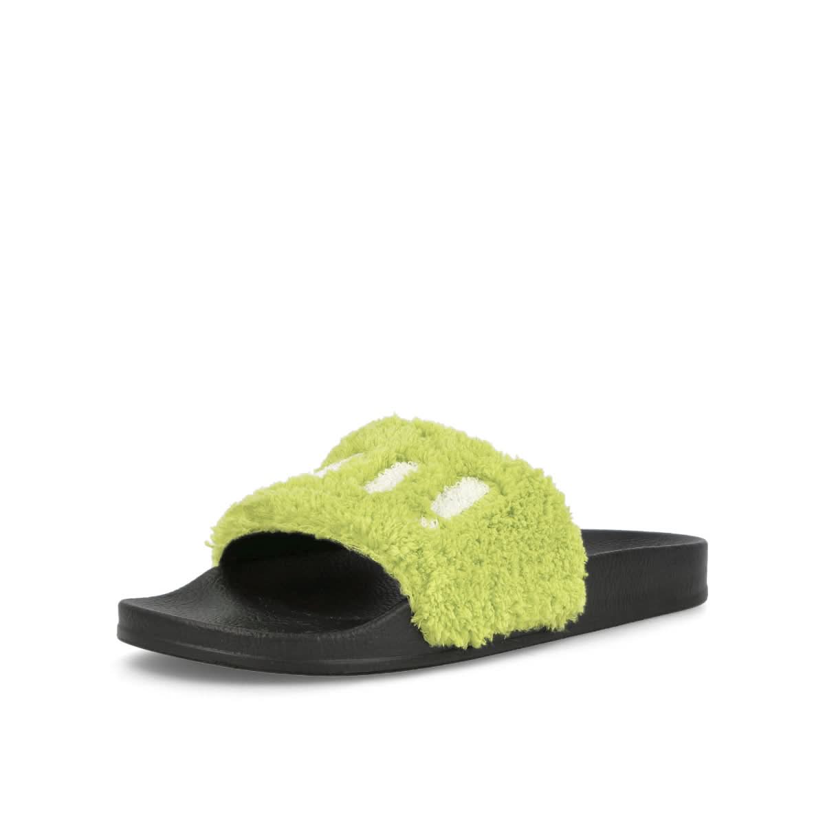 Marni Embroidery Logo Sandal Black,Green Slides Detail view 4 | Gate