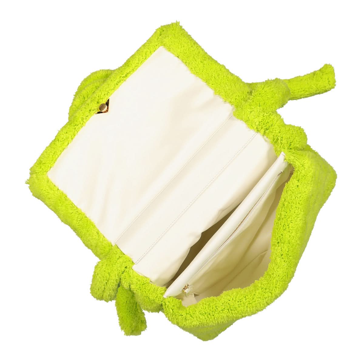 Marni Large Terry Prisma Bag Green,Yellow Detail view 4 | Gate
