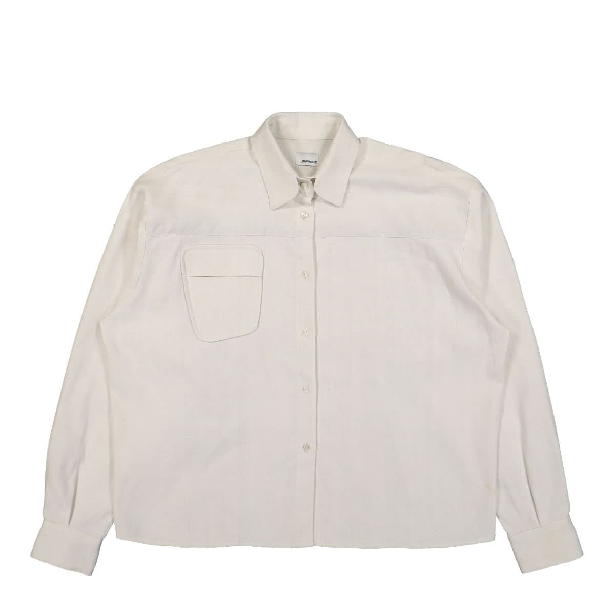 SF1OG Oversized Linen Shirt Beige Detail view 1 | Gate