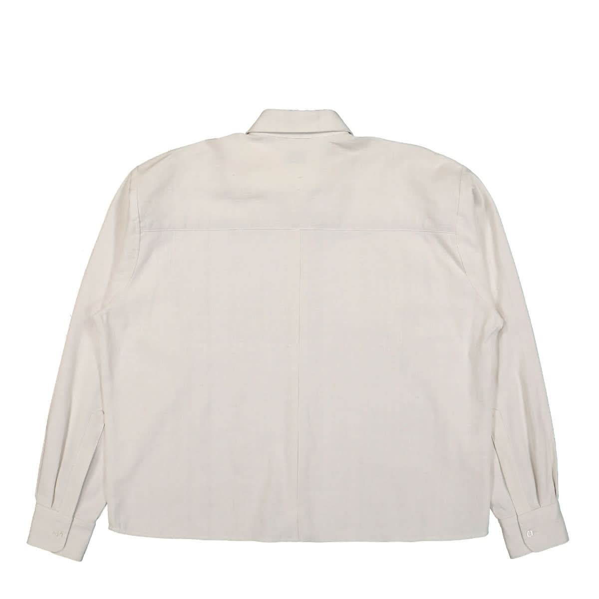 SF1OG Oversized Linen Shirt Beige Detail view 2 | Gate