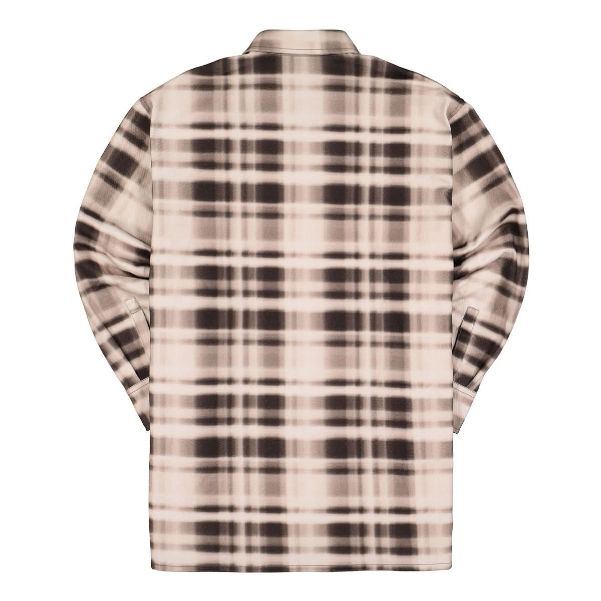 Qasimi Saadi Printed Denim Oversized Shirt Brown Detail view 2 | Gate