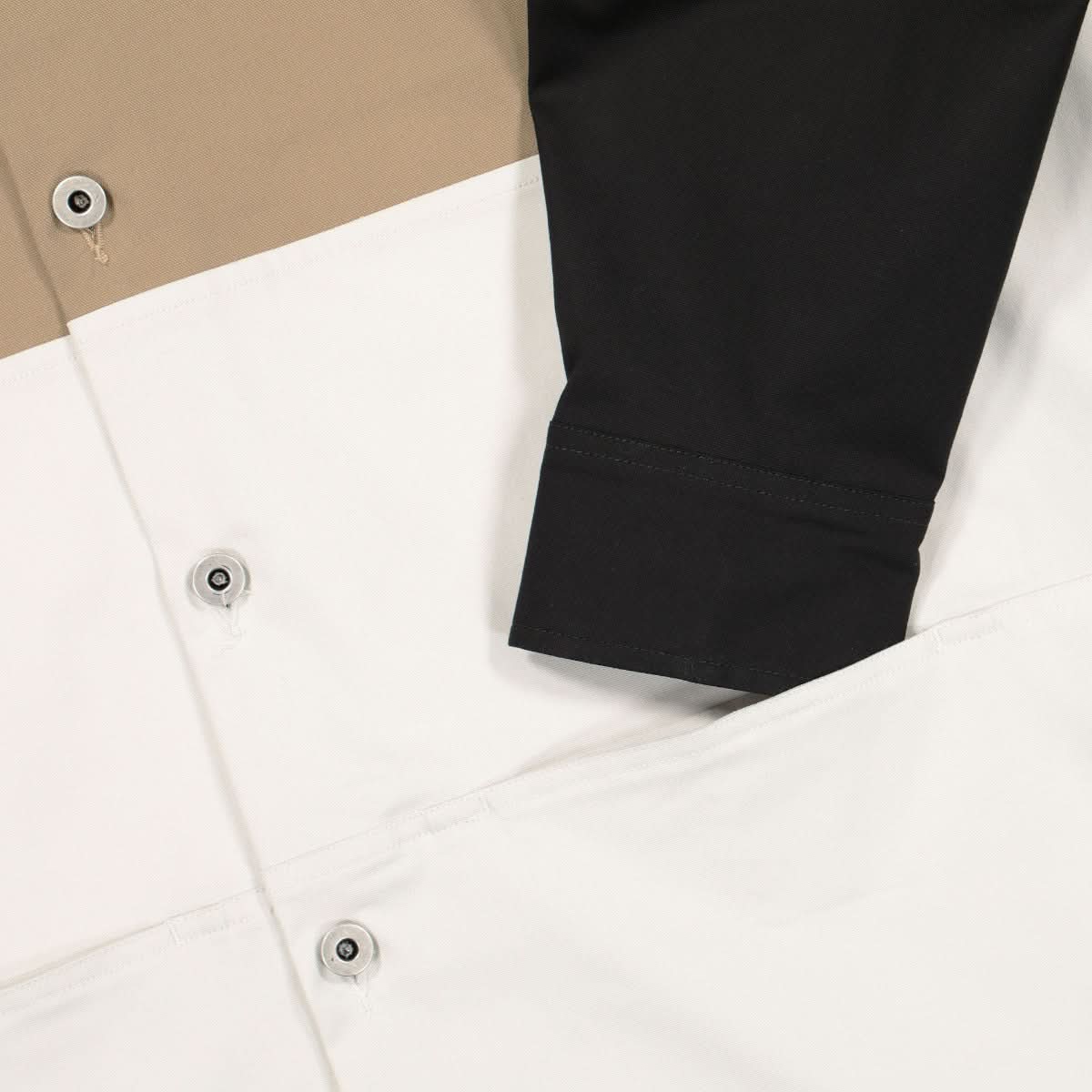 Qasimi Oversized Shirt Black,Beige,White Detail view 4 | Gate