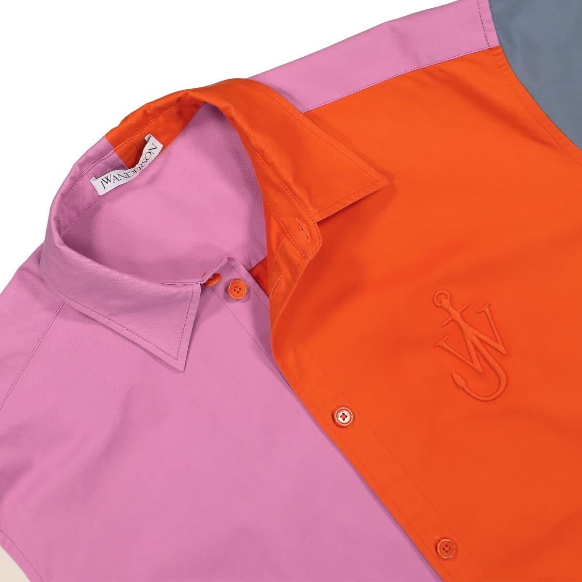 JW Anderson Colour Block Overshirt Multicolor Detail view 3 | Gate