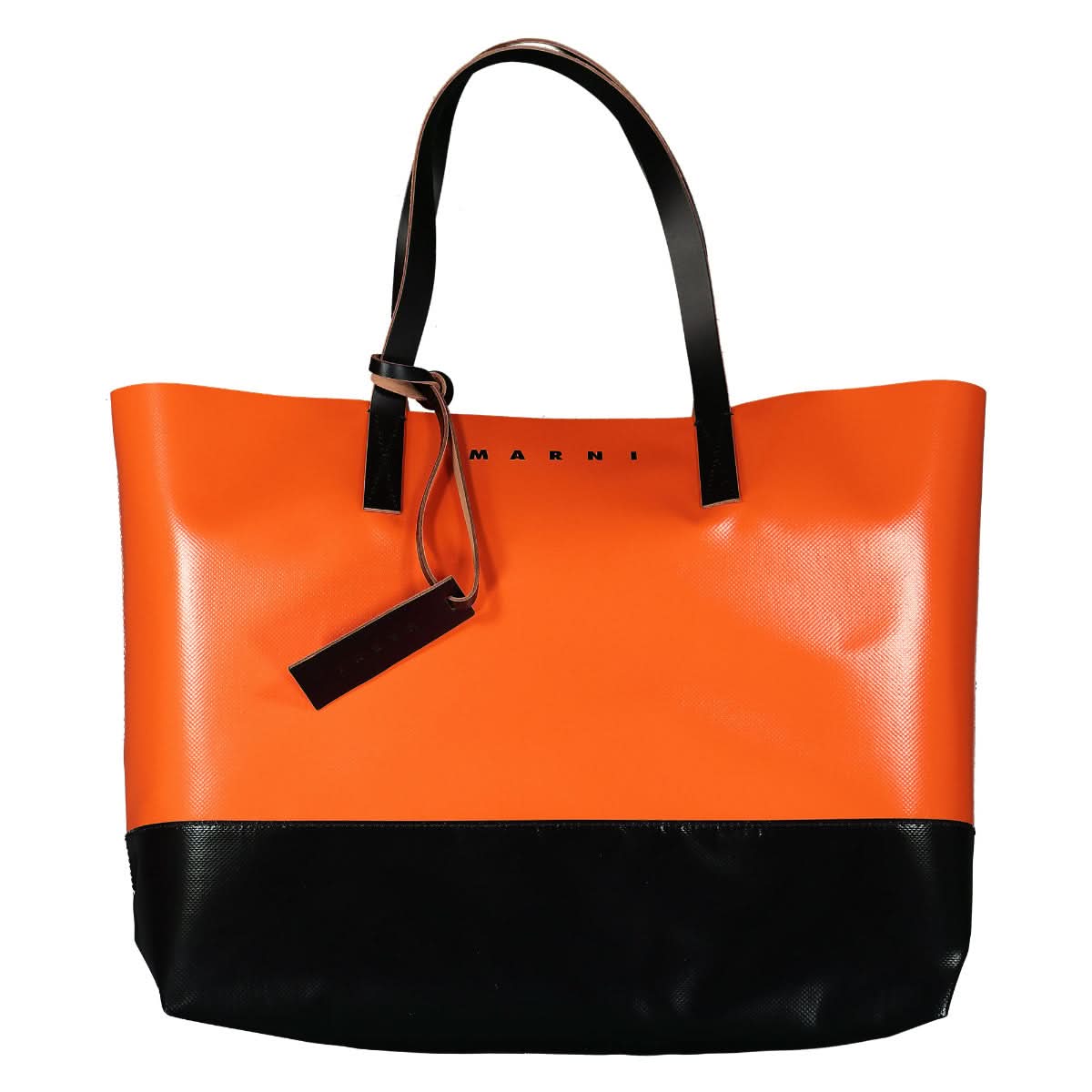 Marni Tribeca Shopping Bag Black,Orange Detail view 1 | Gate