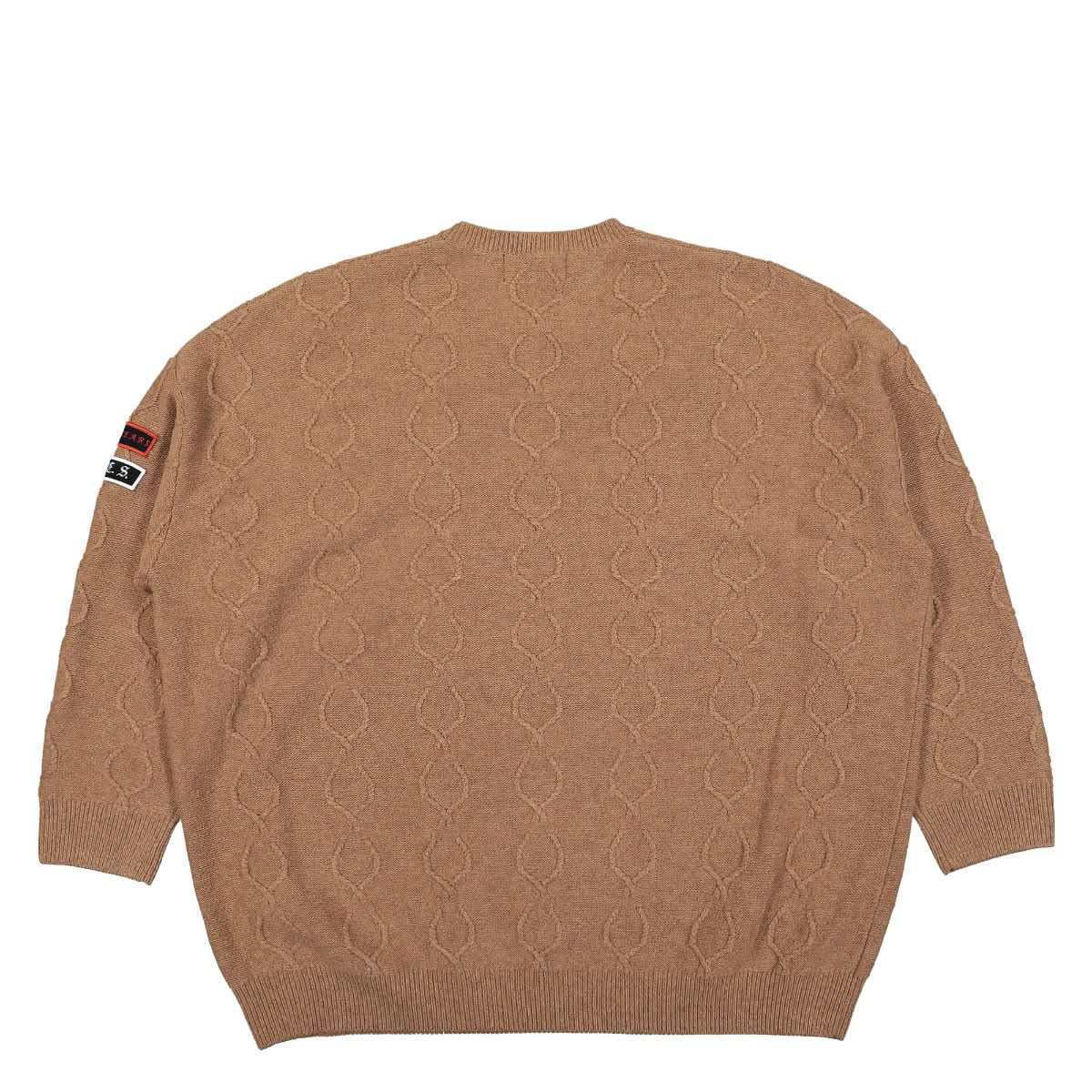Fred Perry Patched Oversized Jumper Brown Detail view 2 | Gate
