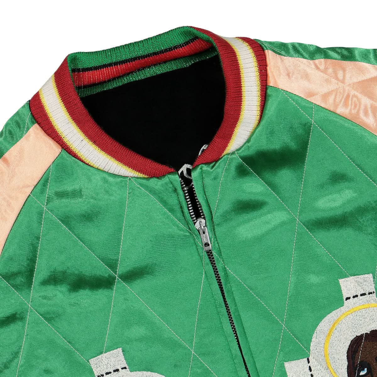 Saint Michael Reversible Sukajyan Jacket Green,Multicolor Detail view 5 | Gate