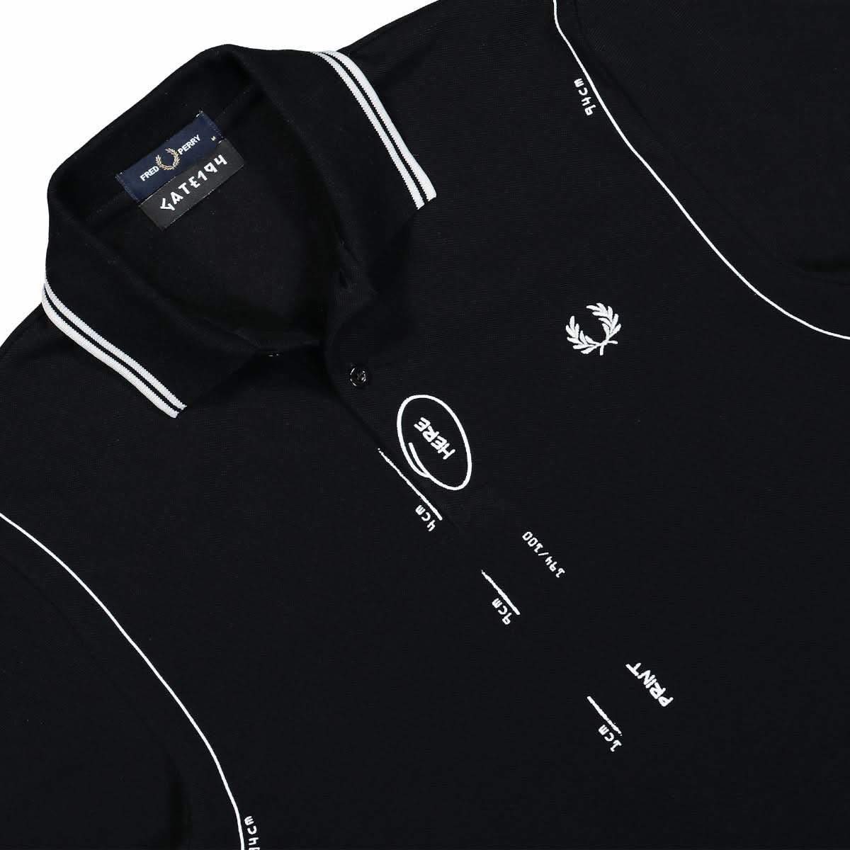 Fred Perry Printed Shirt Black Detail view 3 | Gate