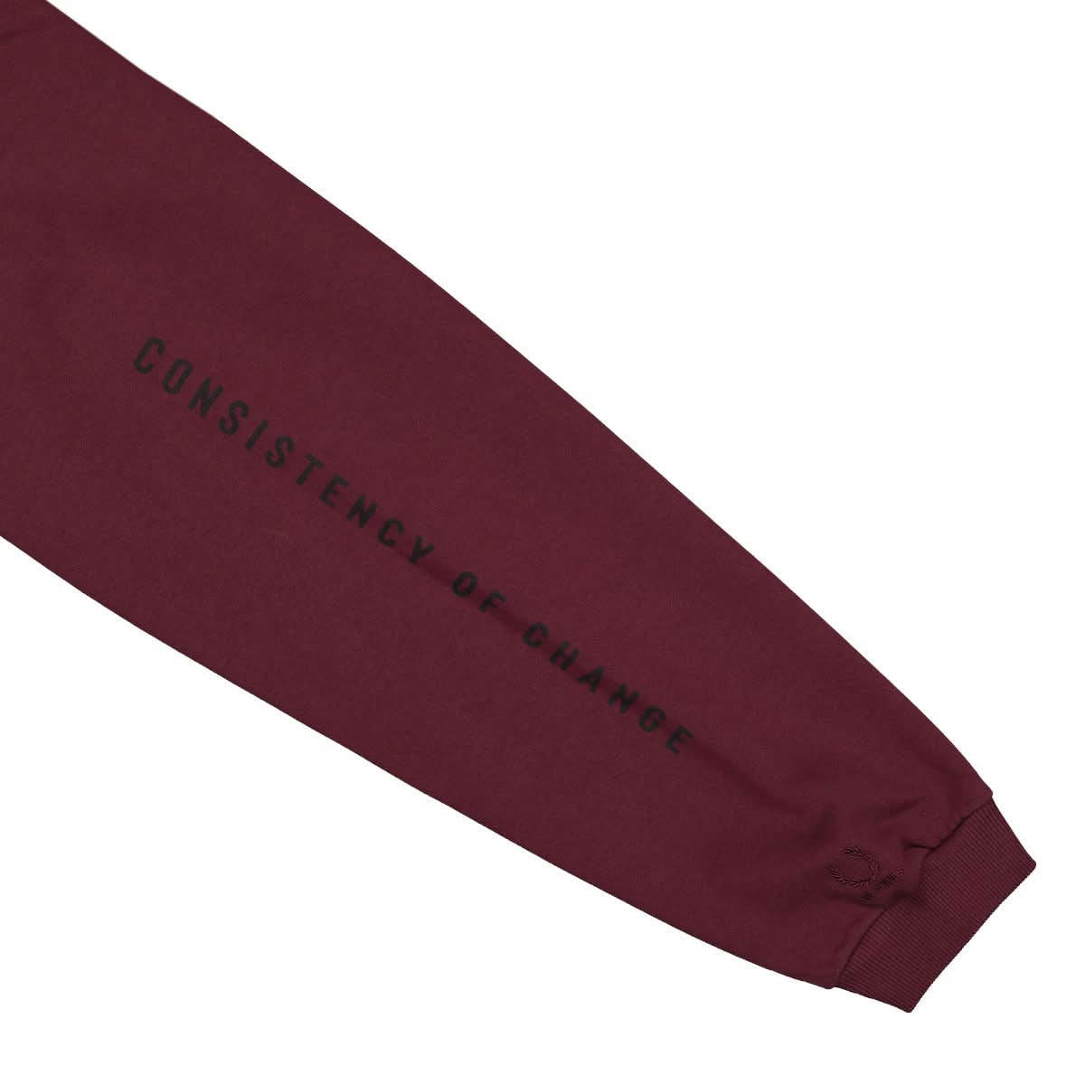 Fred Perry Printed Overhead Hoody Red Detail view 4 | Gate