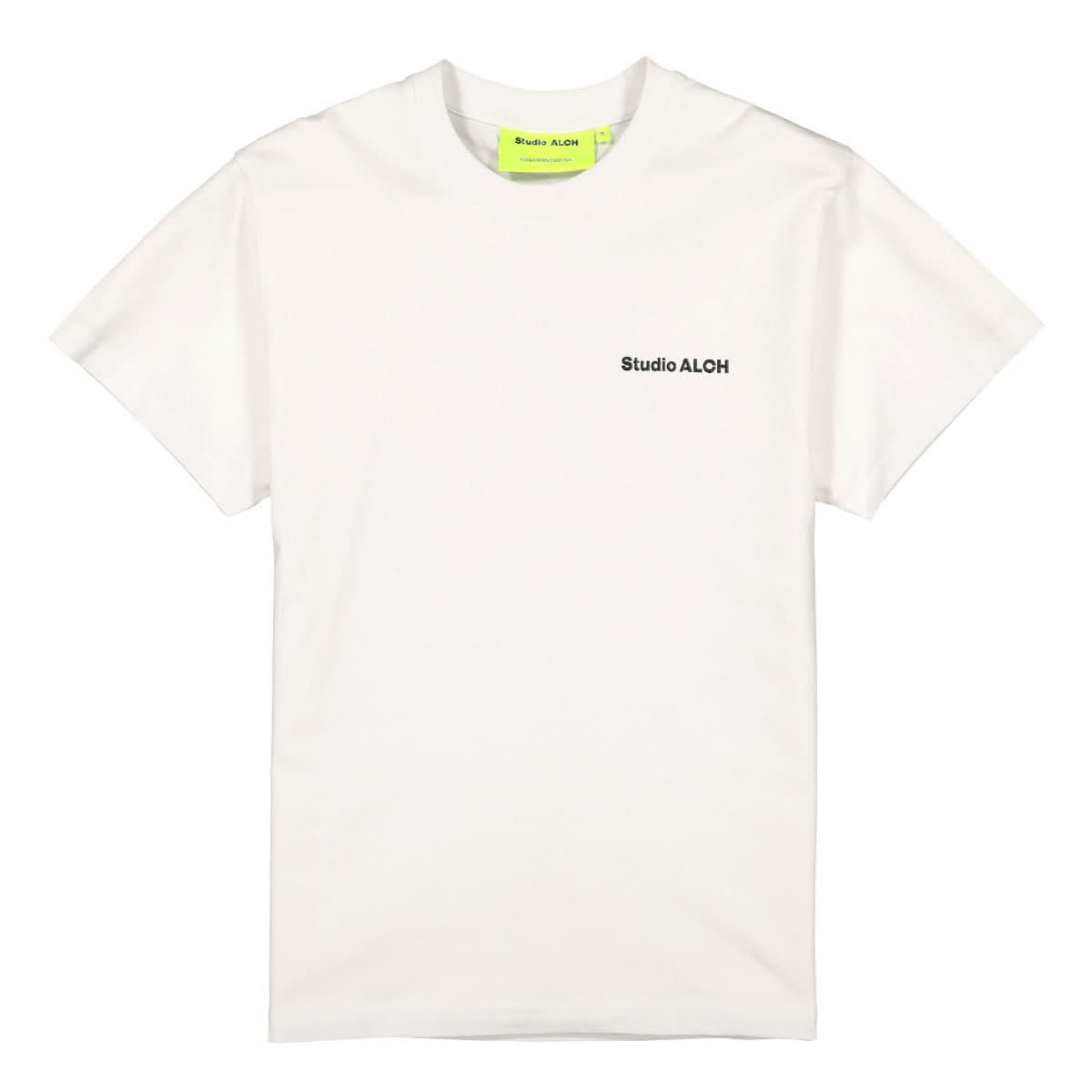 Studio ALCH T-Shirt with Flock Print White Detail view 1 | Gate
