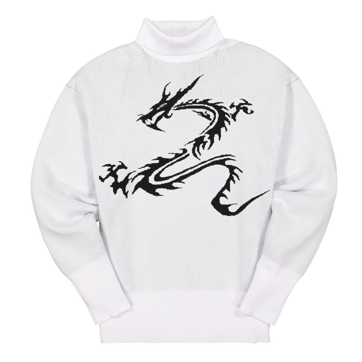 Xander Zhou Knit Sweater White Detail view 1 | Gate