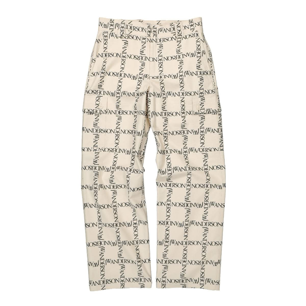JW Anderson Straight Leg Trousers Beige Detail view 1 | Gate