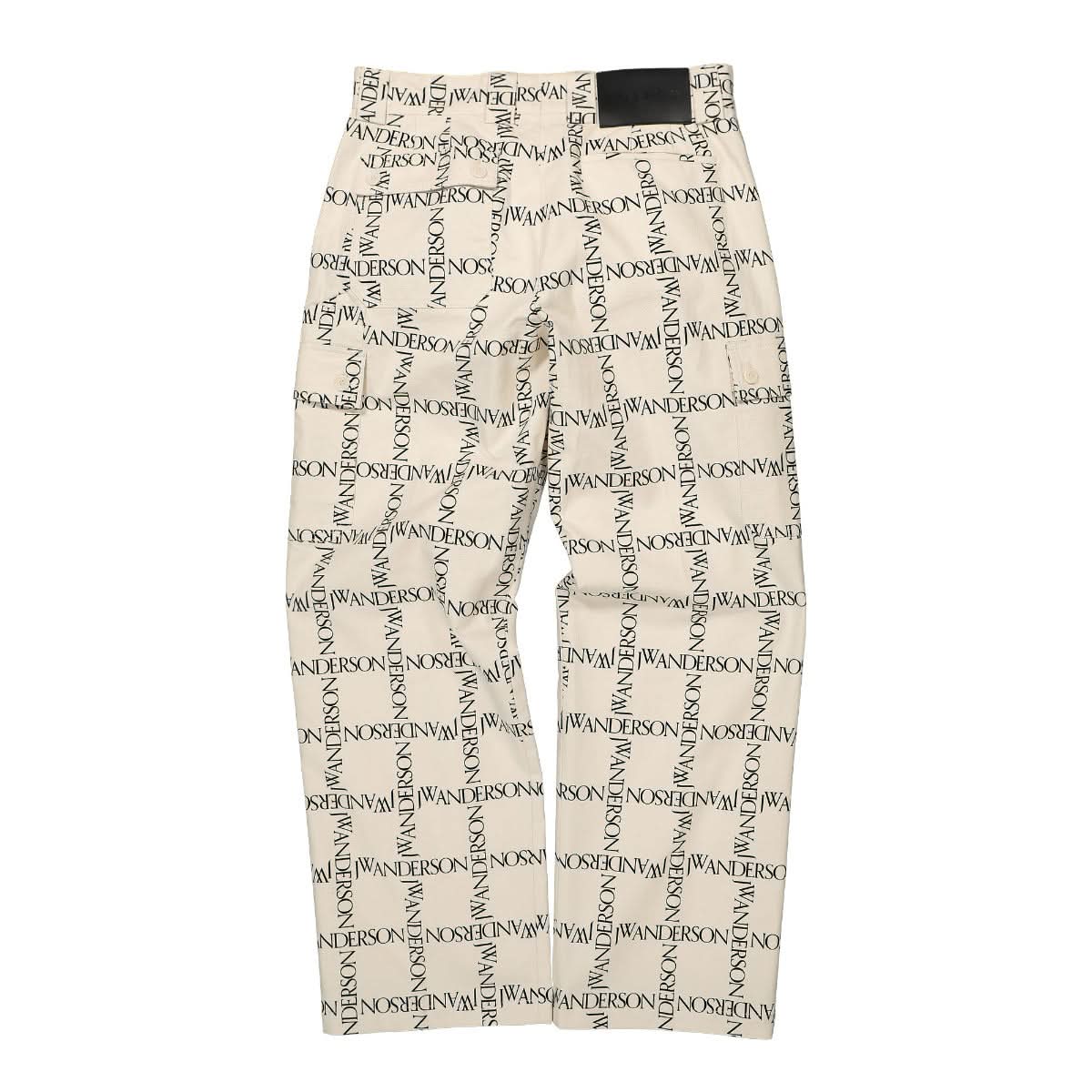 JW Anderson Straight Leg Trousers Beige Detail view 1 | Gate