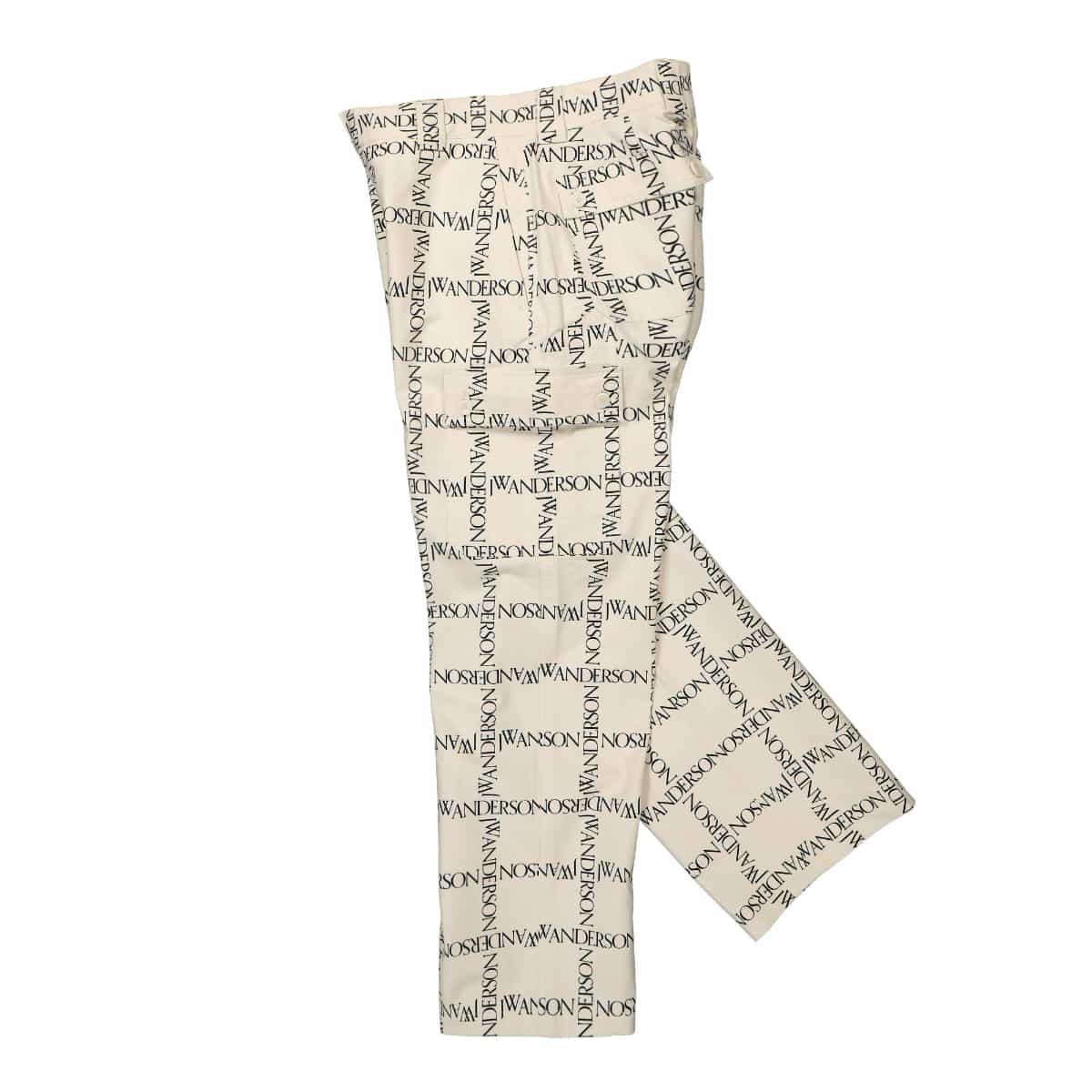 JW Anderson Straight Leg Trousers Beige Detail view 3 | Gate