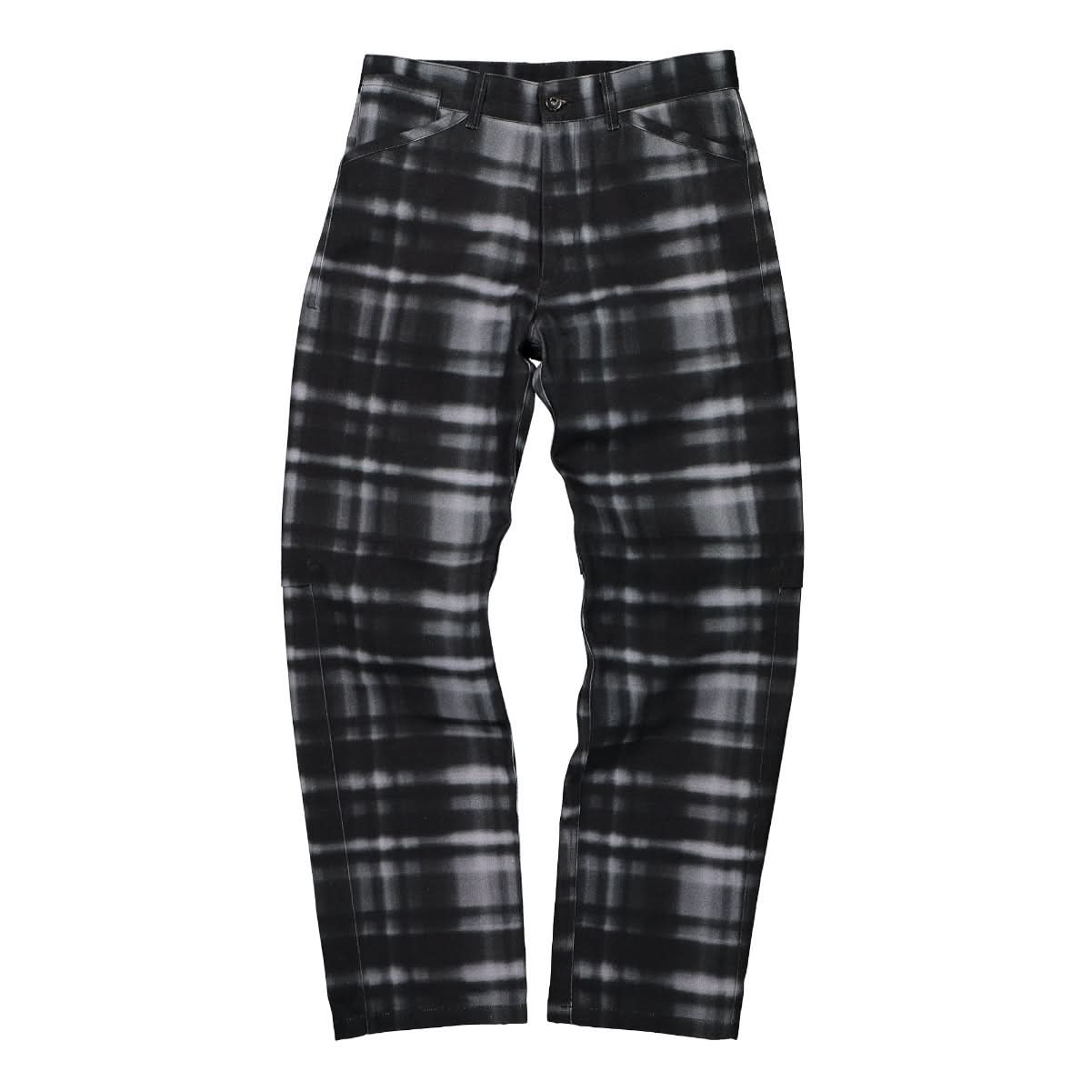 Qasimi Tahir Printed Denim Dad Jeans Grey Detail view 1 | Gate