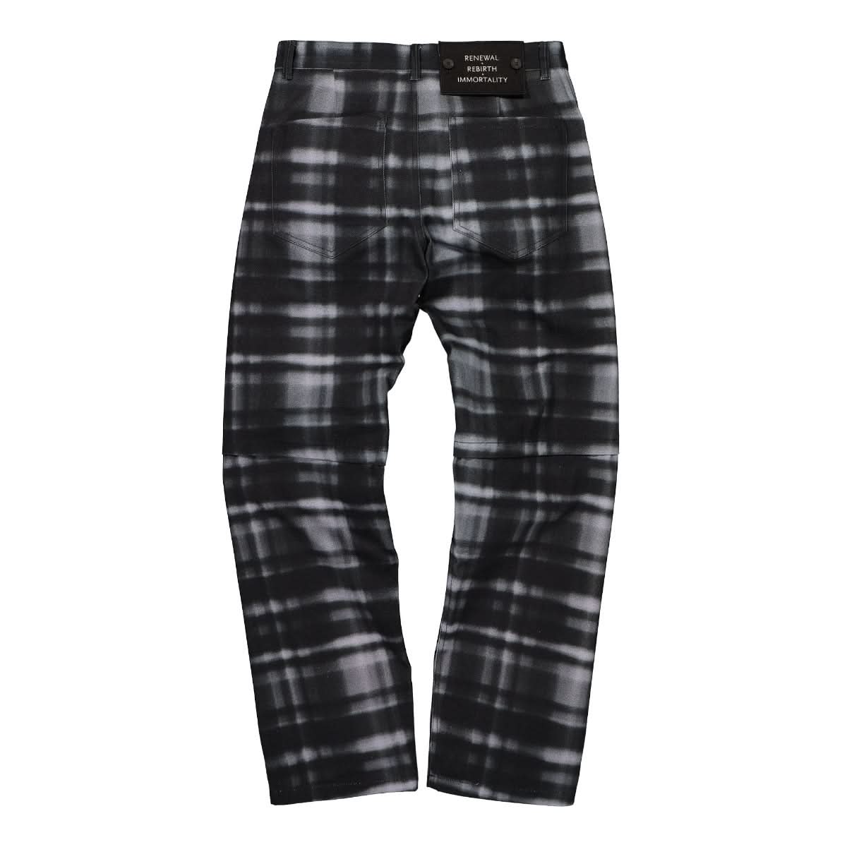 Qasimi Tahir Printed Denim Dad Jeans Grey Detail view 1 | Gate