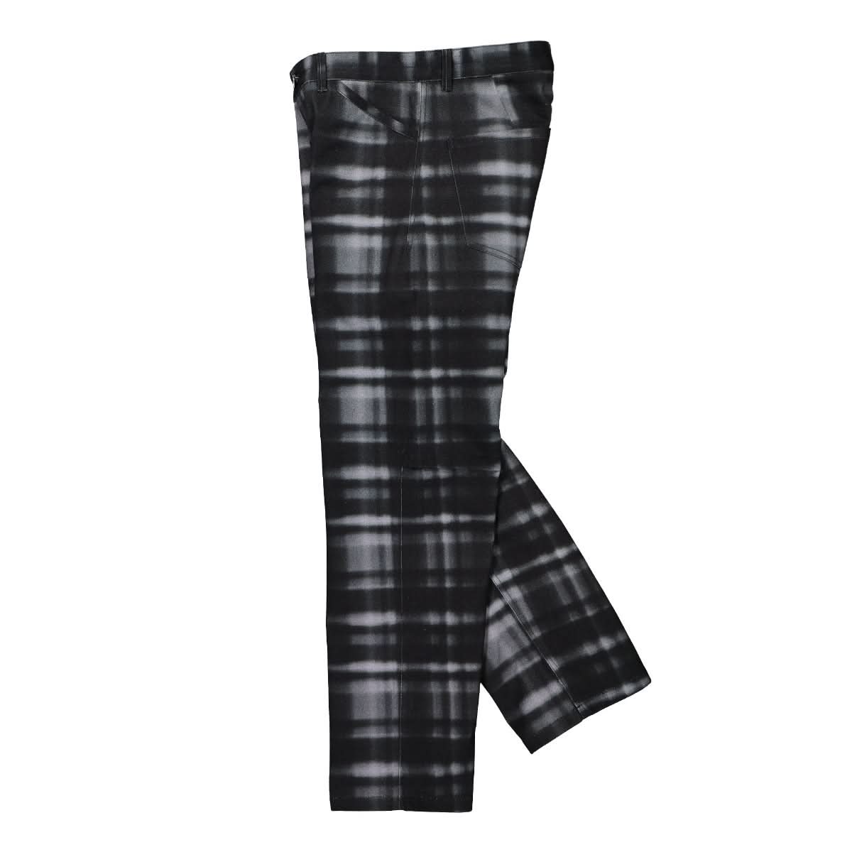 Qasimi Tahir Printed Denim Dad Jeans Grey Detail view 3 | Gate