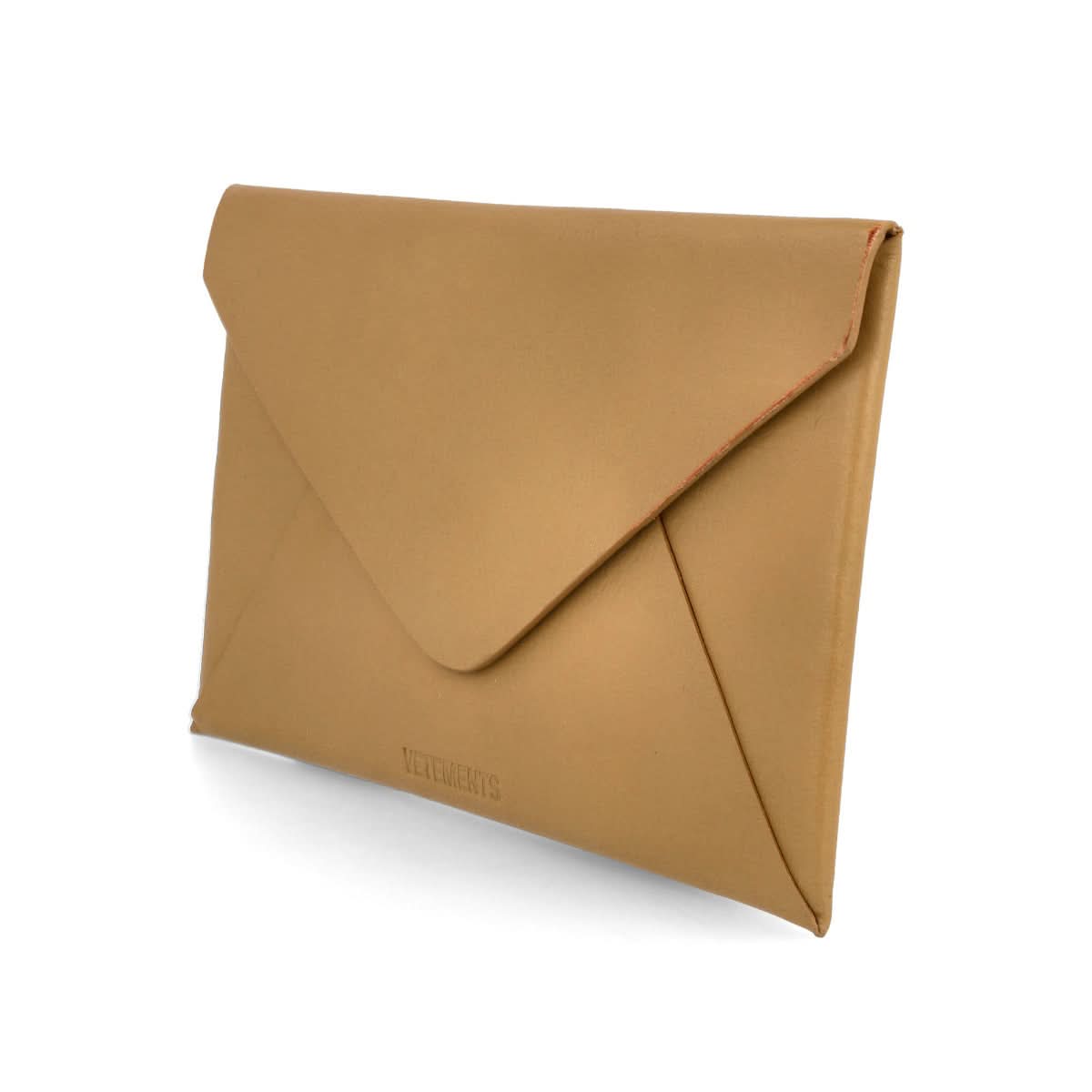 VETEMENTS Envelope Leather Wallet Brown Detail view 1 | Gate