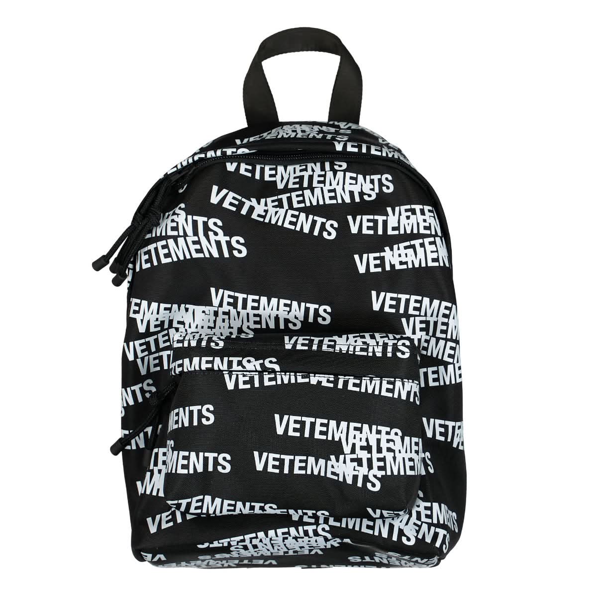 VETEMENTS Stamped Logo Mini Backpack Black Detail view 1 | Gate
