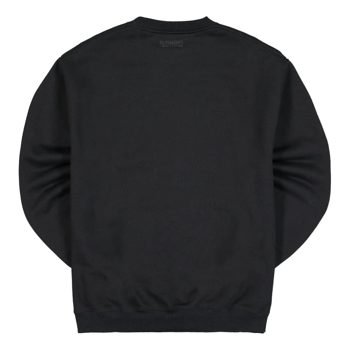 VETEMENTS Multicolor Crystal Logo Sweatshirt Black Detail view 2 | Gate