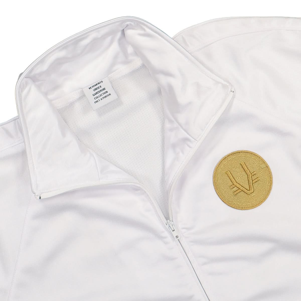 VETEMENTS Cryptocurrency Tracksuit Jacket White Detail view 2 | Gate