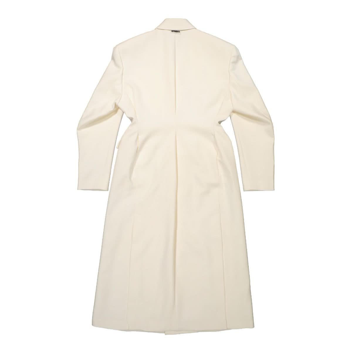 VETEMENTS Reconstructed Double Breasted Tailored Coat Beige Detail view 2 | Gate