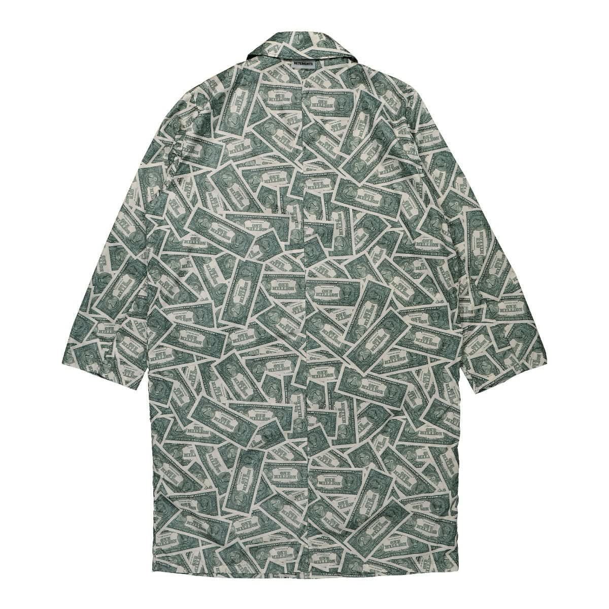VETEMENTS Million Dollar Light Raincoat White,Green Detail view 2 | Gate