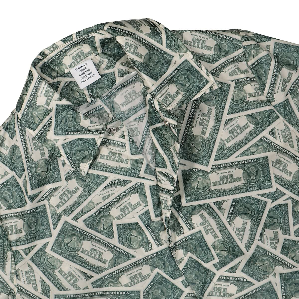 VETEMENTS Million Dollar Light Raincoat White,Green Detail view 3 | Gate