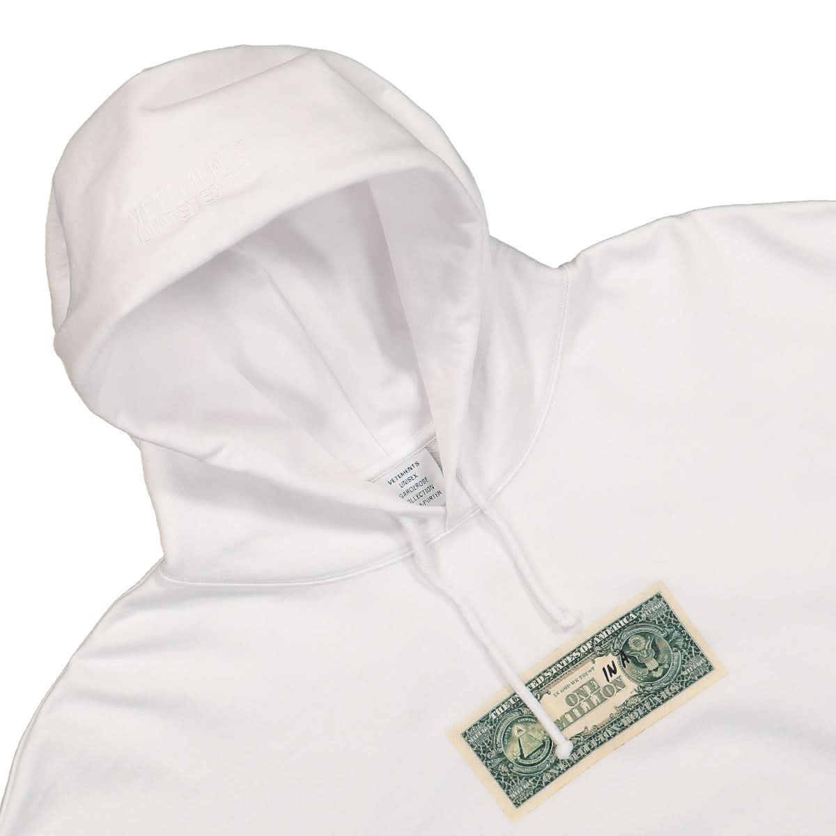 VETEMENTS One in a Million Hoodie White Detail view 3 | Gate