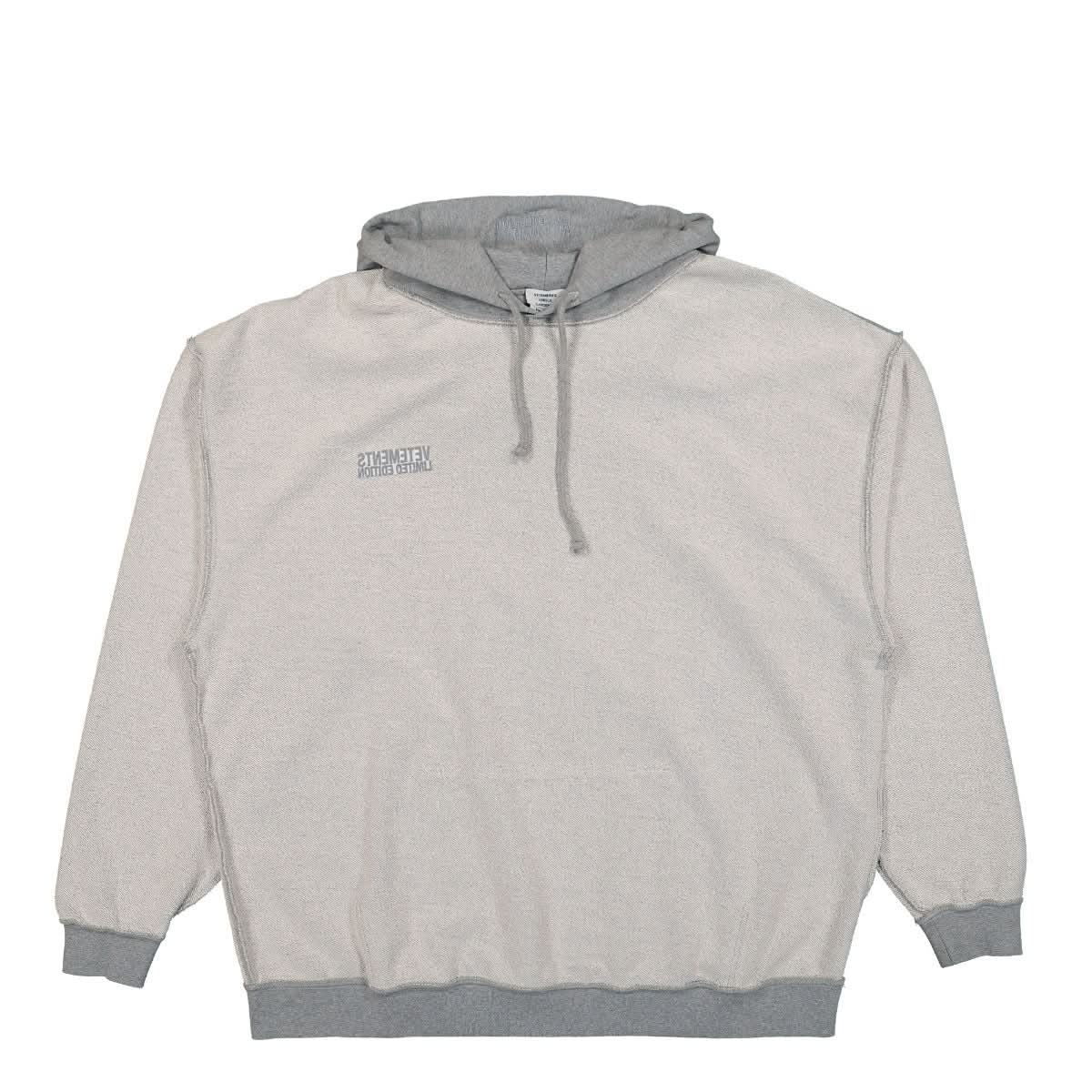 VETEMENTS All Grey Inside Out Hoodie Grey Detail view 1 | Gate