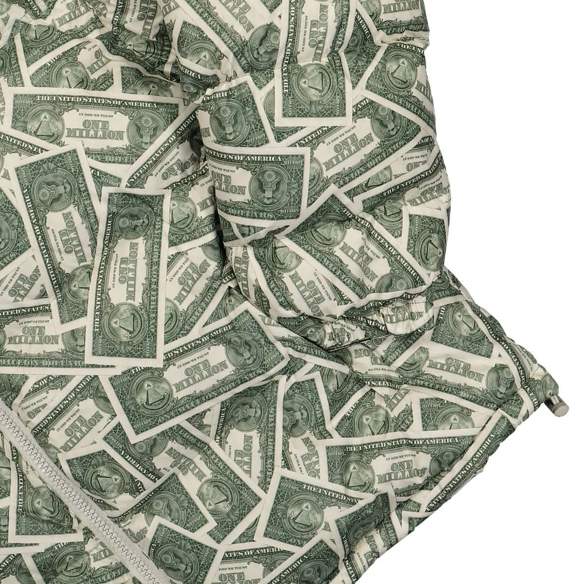 VETEMENTS Million Dollar Puffer Jacket Green Detail view 4 | Gate