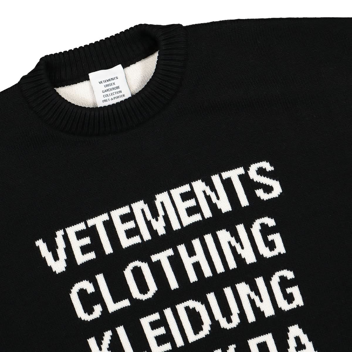 VETEMENTS Translation Sweater Black Detail view 3 | Gate