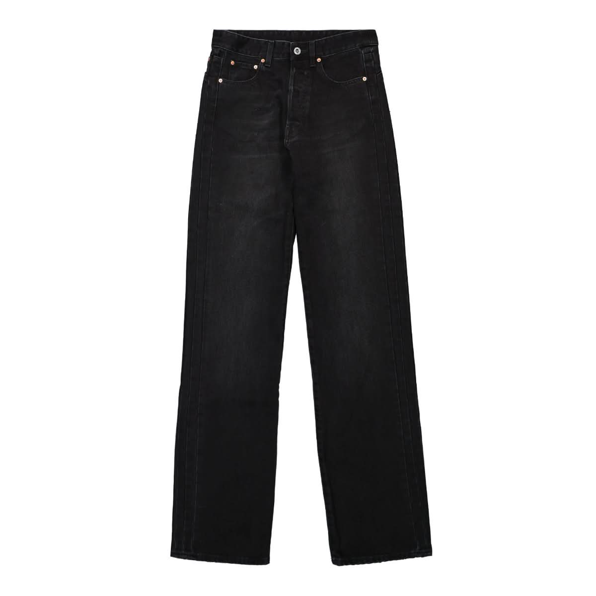 VETEMENTS Cut-Up Jeans Black Detail view 1 | Gate