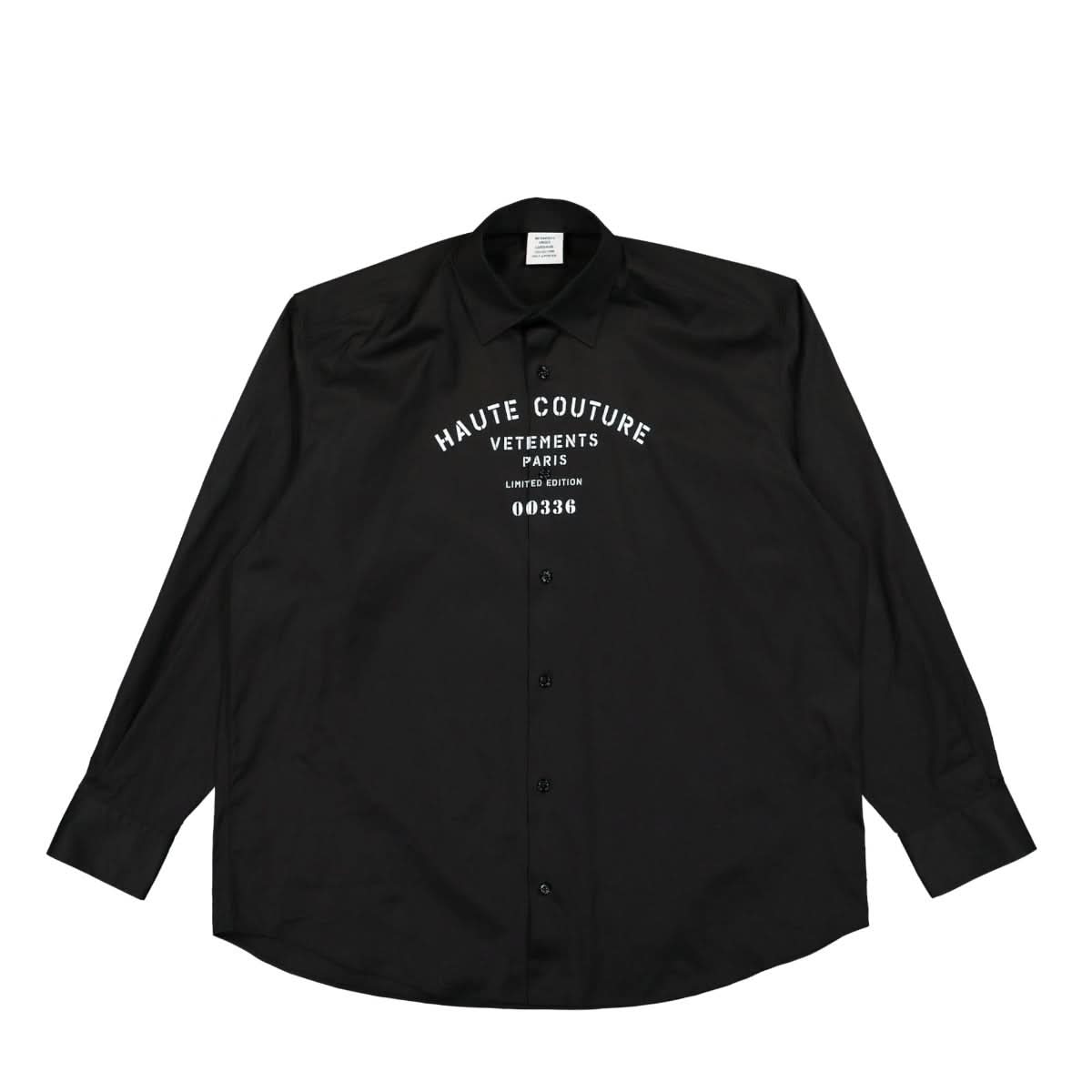 VETEMENTS Maison de Couture Logo Shirt Black Detail view 1 | Gate