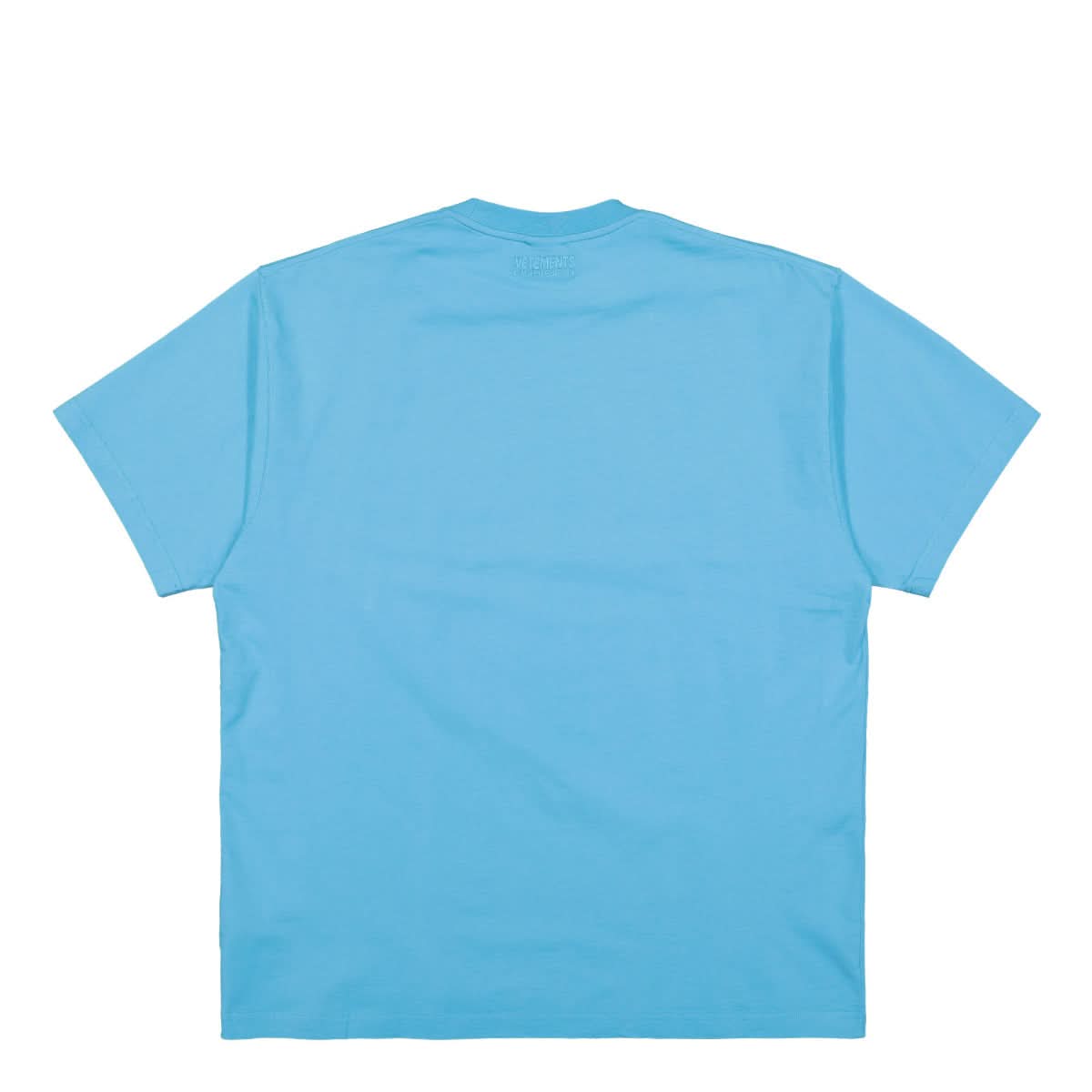 VETEMENTS The Gvasalias Cartoon Logo T-Shirt Blue Detail view 2 | Gate