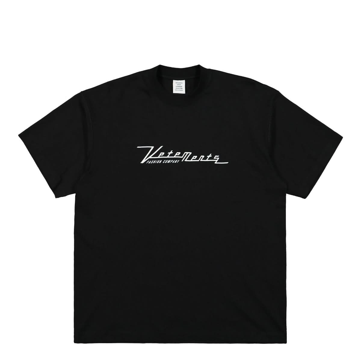 VETEMENTS Motocross Embroidered Logo T-Shirt Black Detail view 1 | Gate