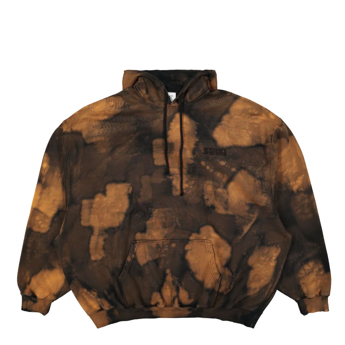 VETEMENTS Overbleached Hoodie Black,Brown Detail view 1 | Gate