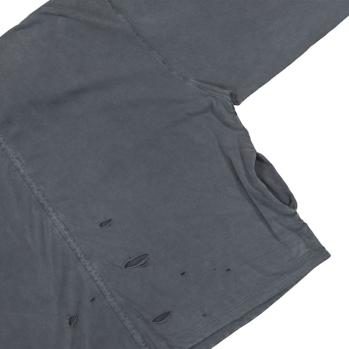 VETEMENTS Hooded Zip-Up Jersey Longsleeve Black Detail view 5 | Gate
