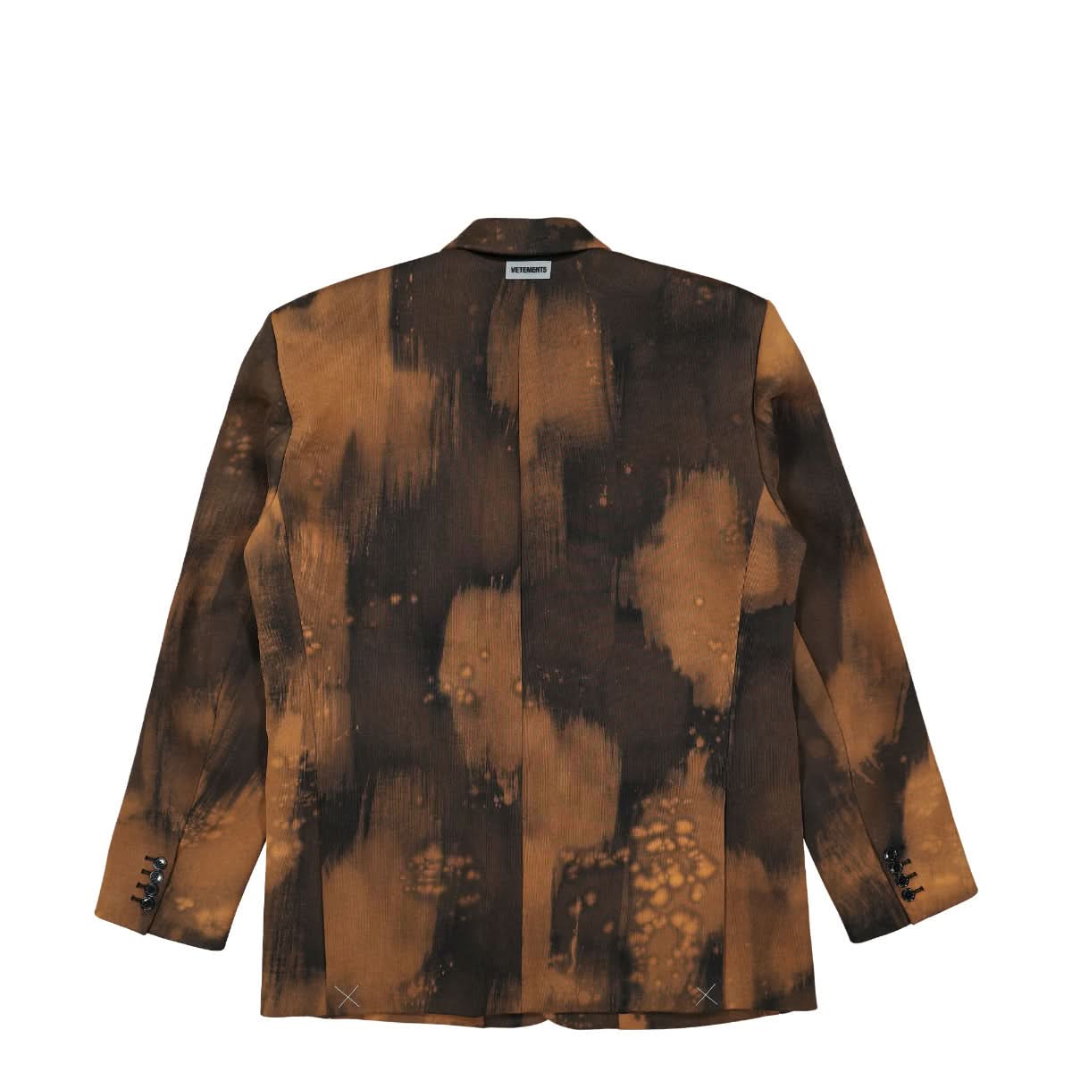 VETEMENTS Overbleached Tailored Jacket Brown Detail view 2 | Gate