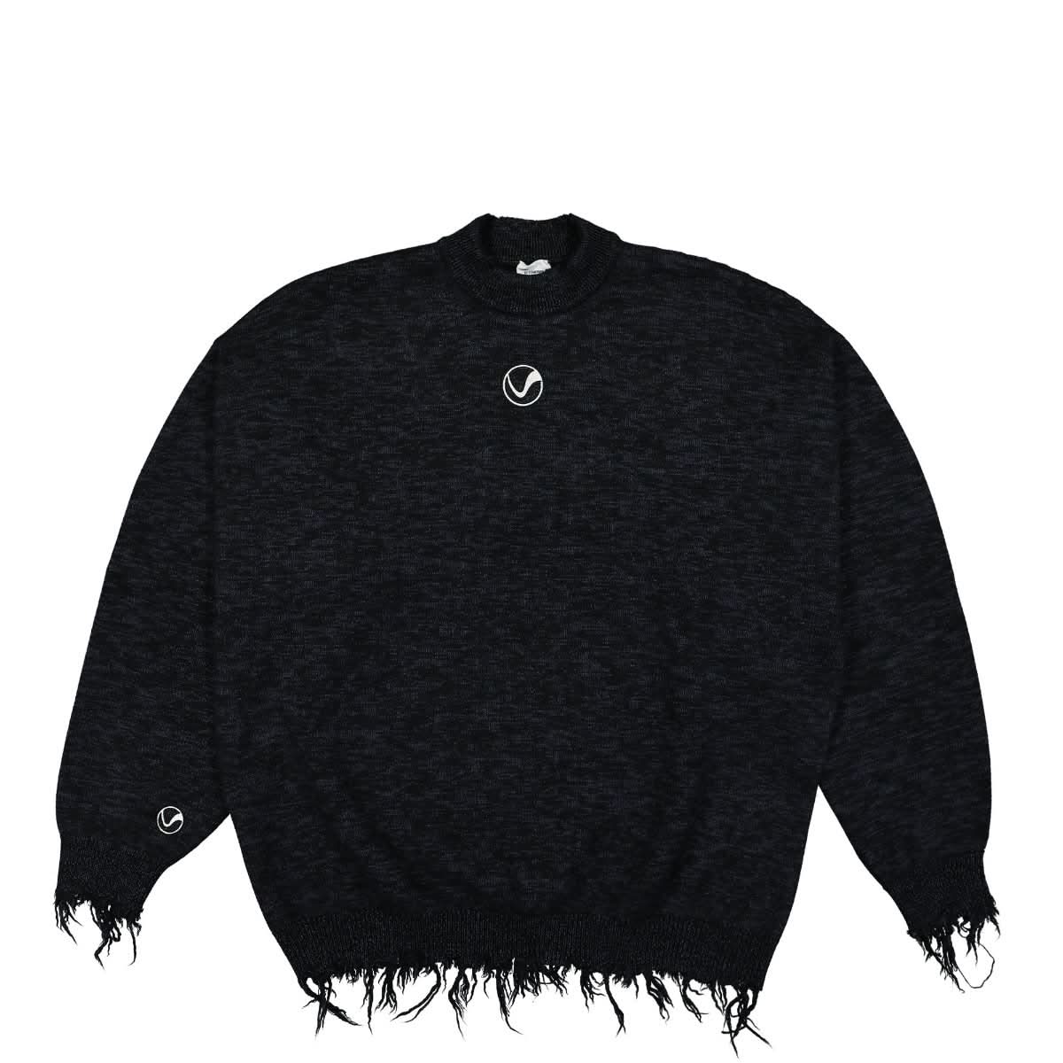 VETEMENTS V-Logo Knitted Sweater Black,Blue Detail view 1 | Gate