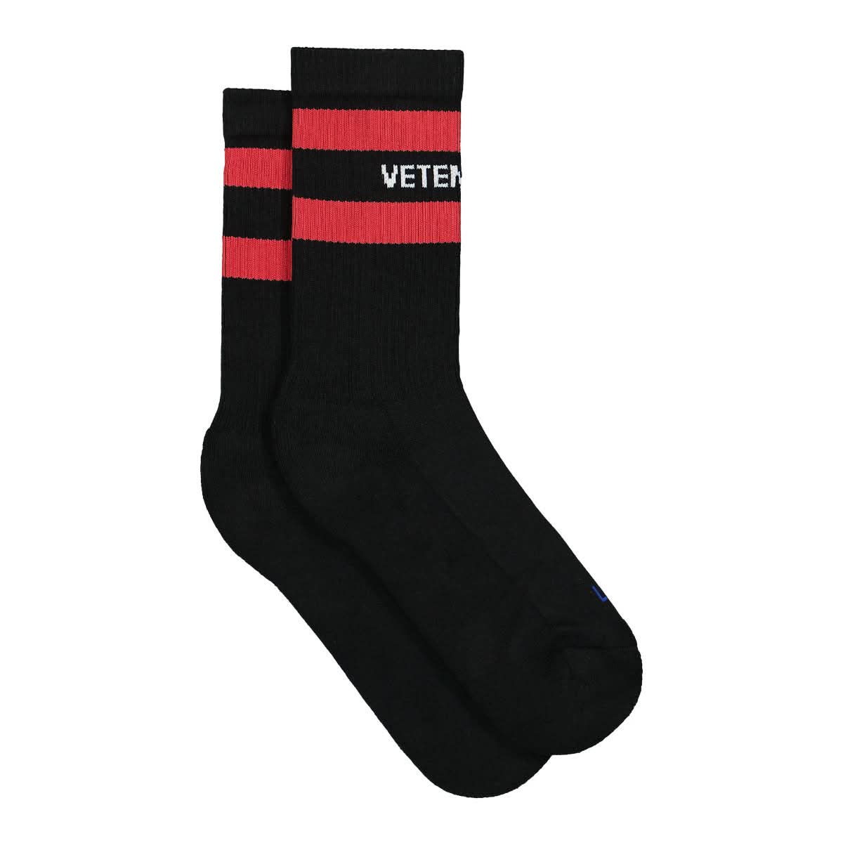 VETEMENTS Iconic Logo Socks Black,Red Detail view 2 | Gate