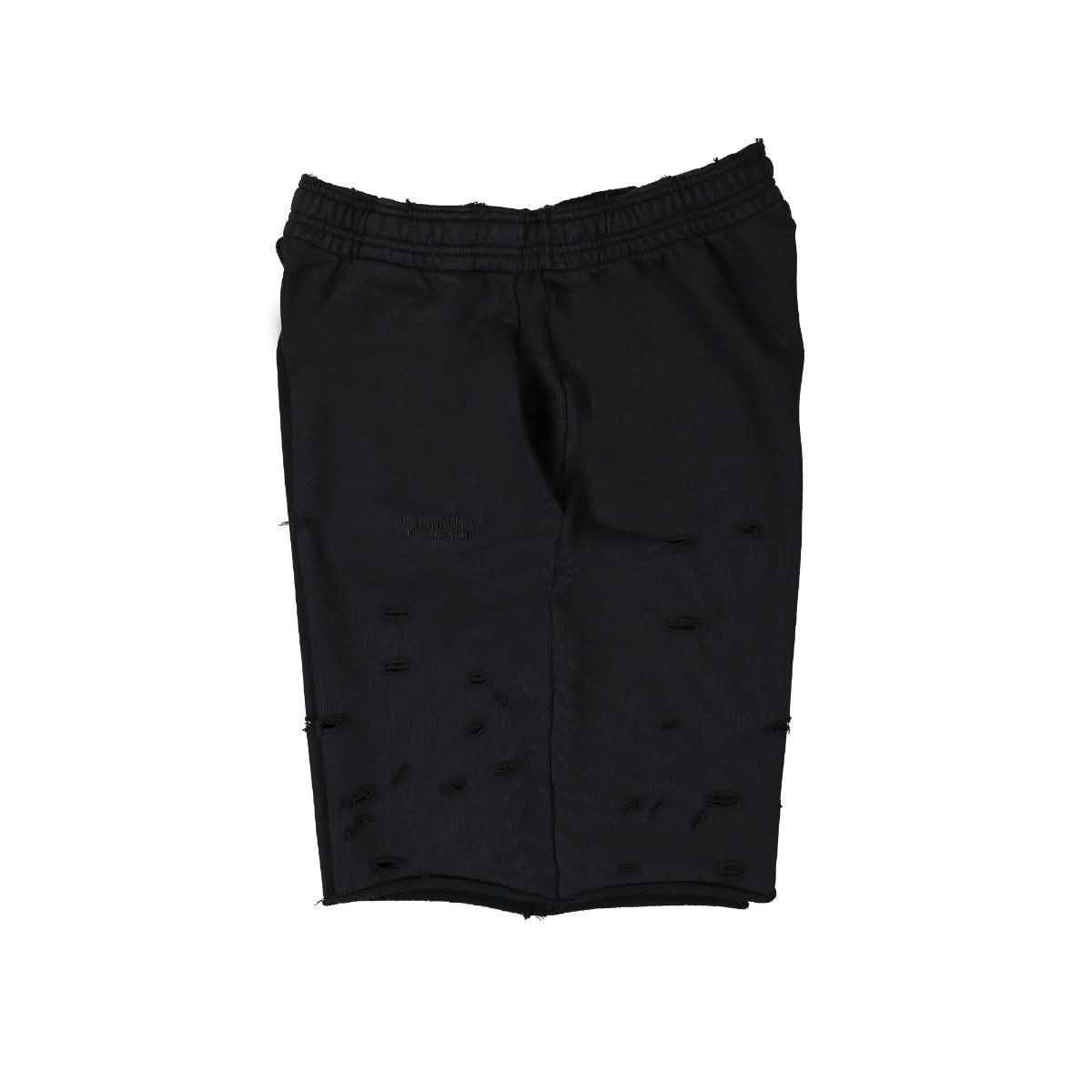VETEMENTS Destroyed Shorts Black Detail view 3 | Gate