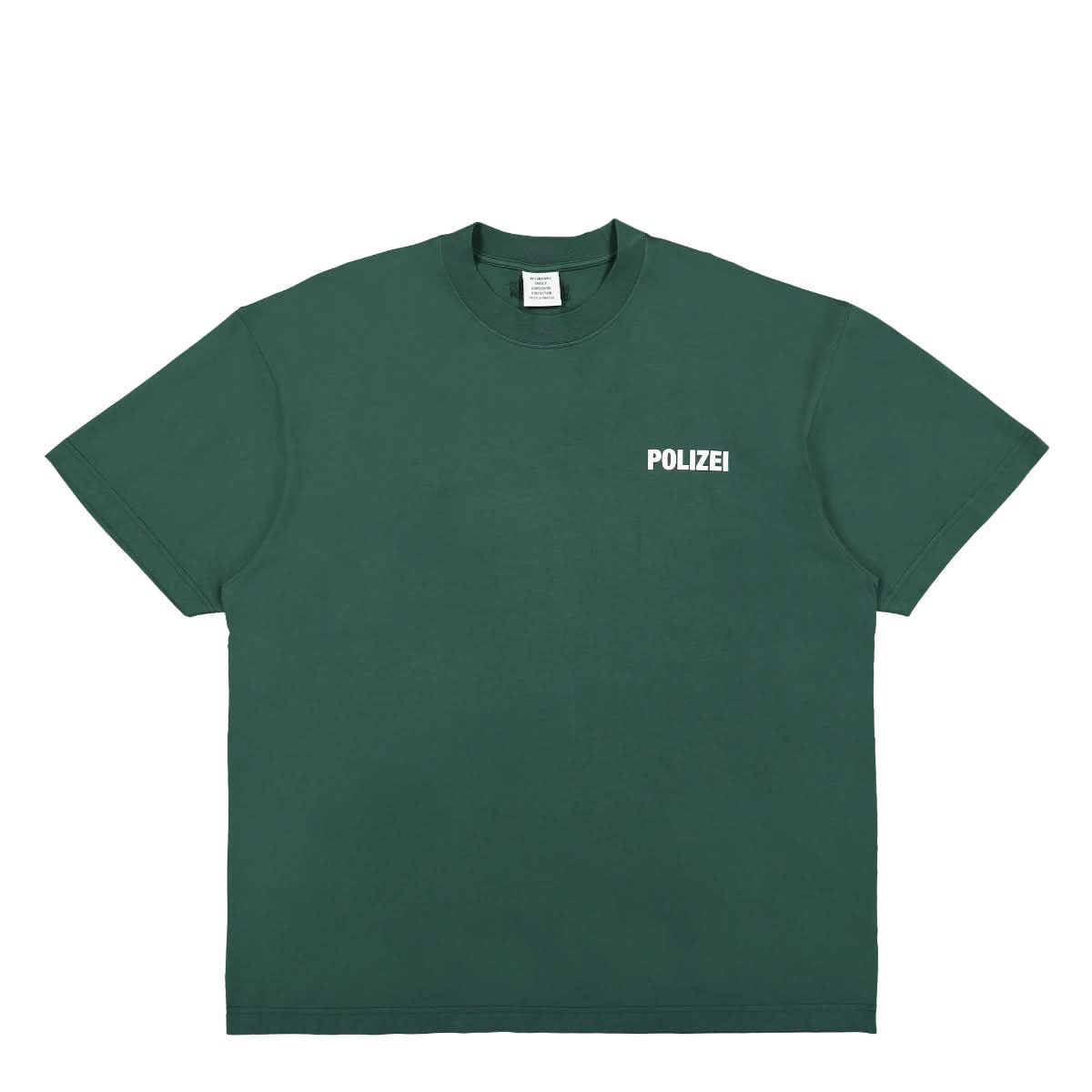 VETEMENTS Polizei T-Shirt Green Detail view 1 | Gate