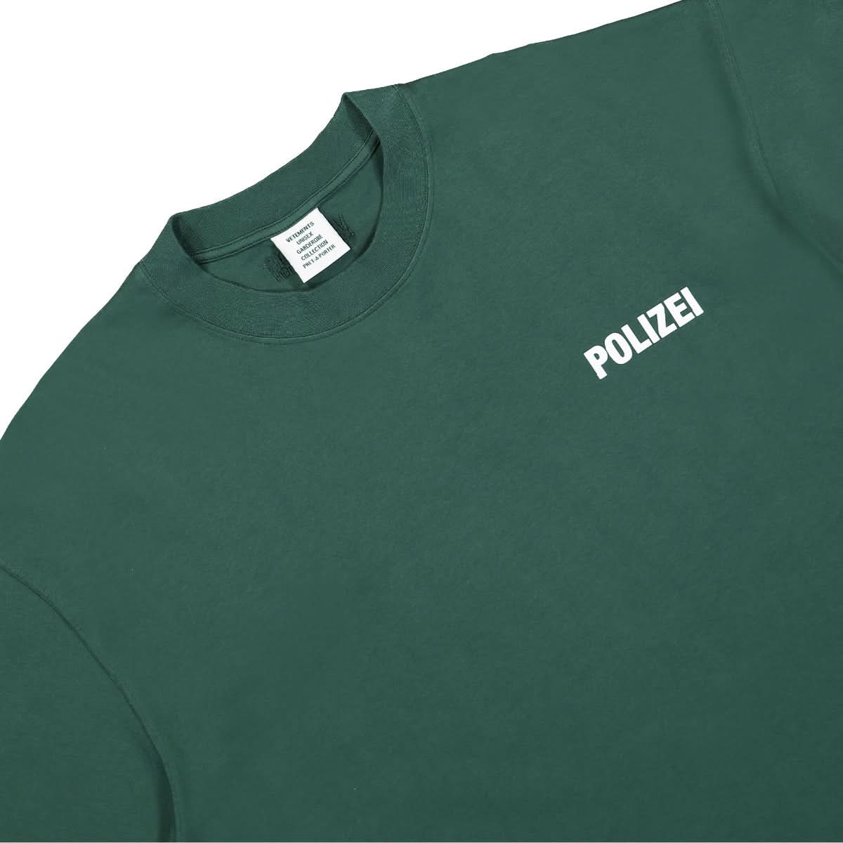 VETEMENTS Polizei T-Shirt Green Detail view 3 | Gate
