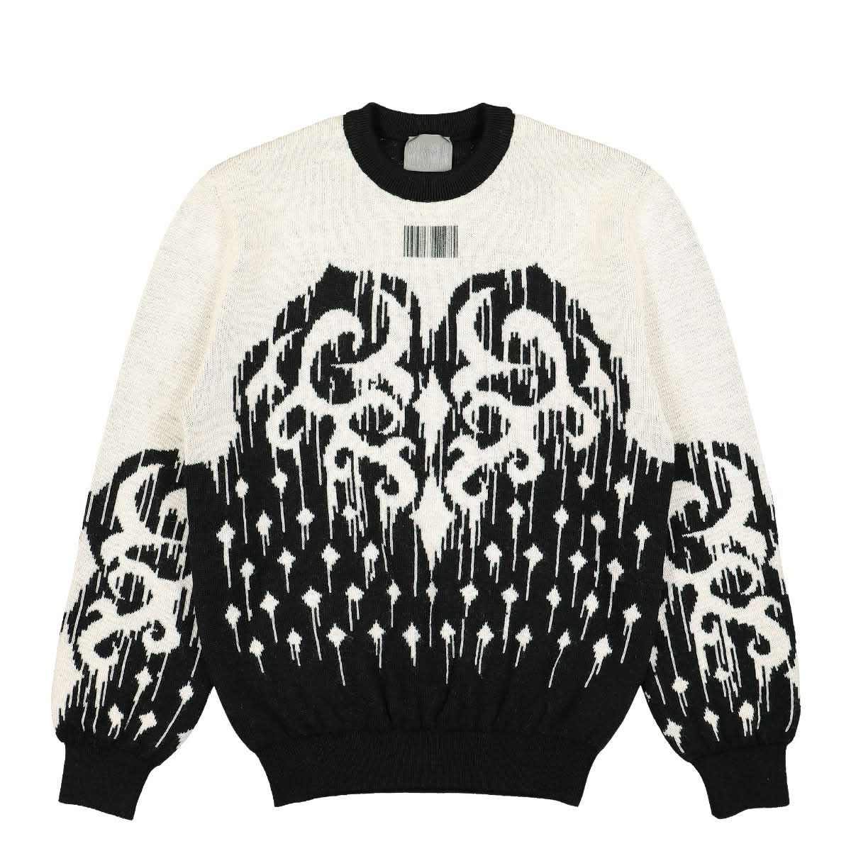 VTMNTS Barcode Slavic Sweater Black,White Detail view 1 | Gate
