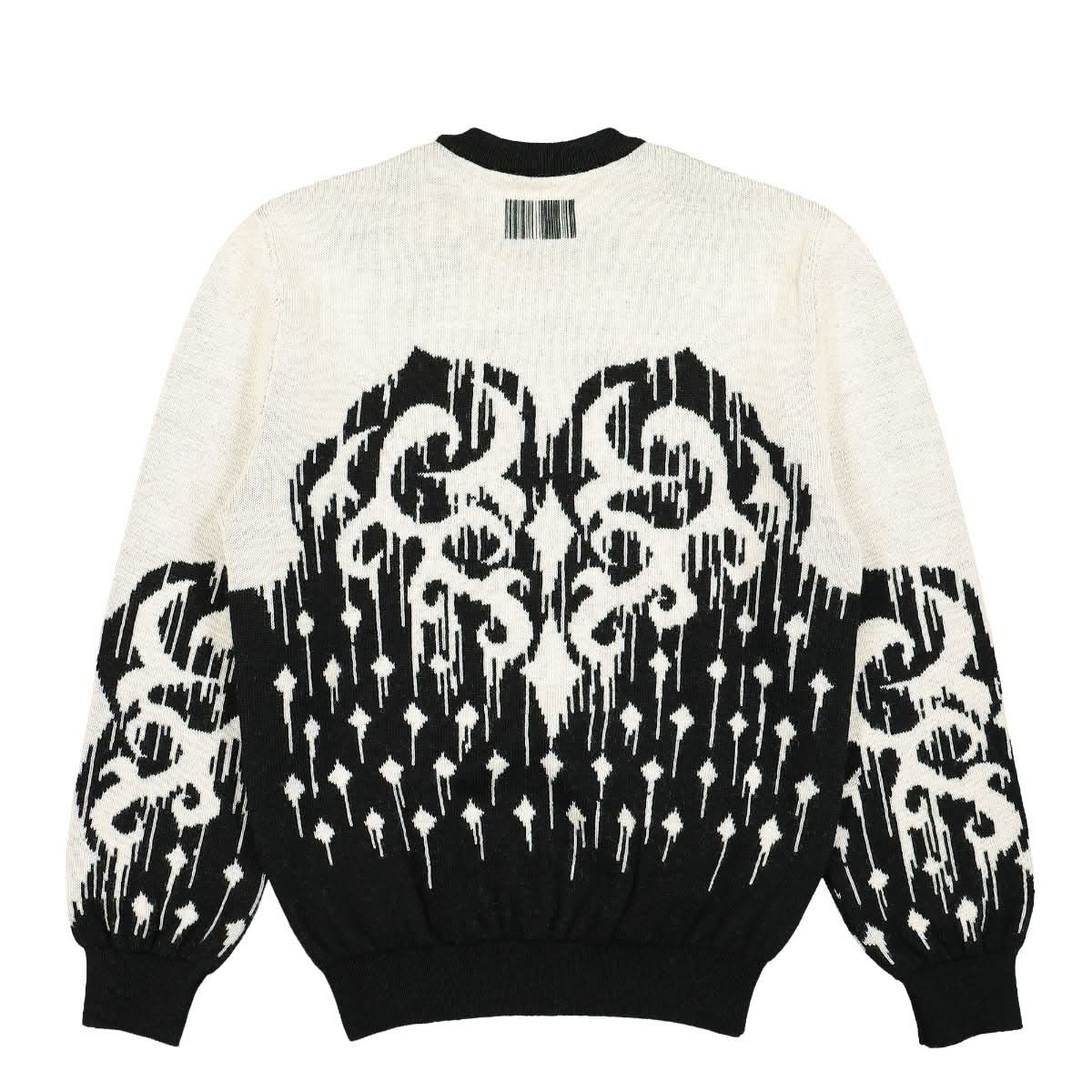 VTMNTS Barcode Slavic Sweater Black,White Detail view 1 | Gate