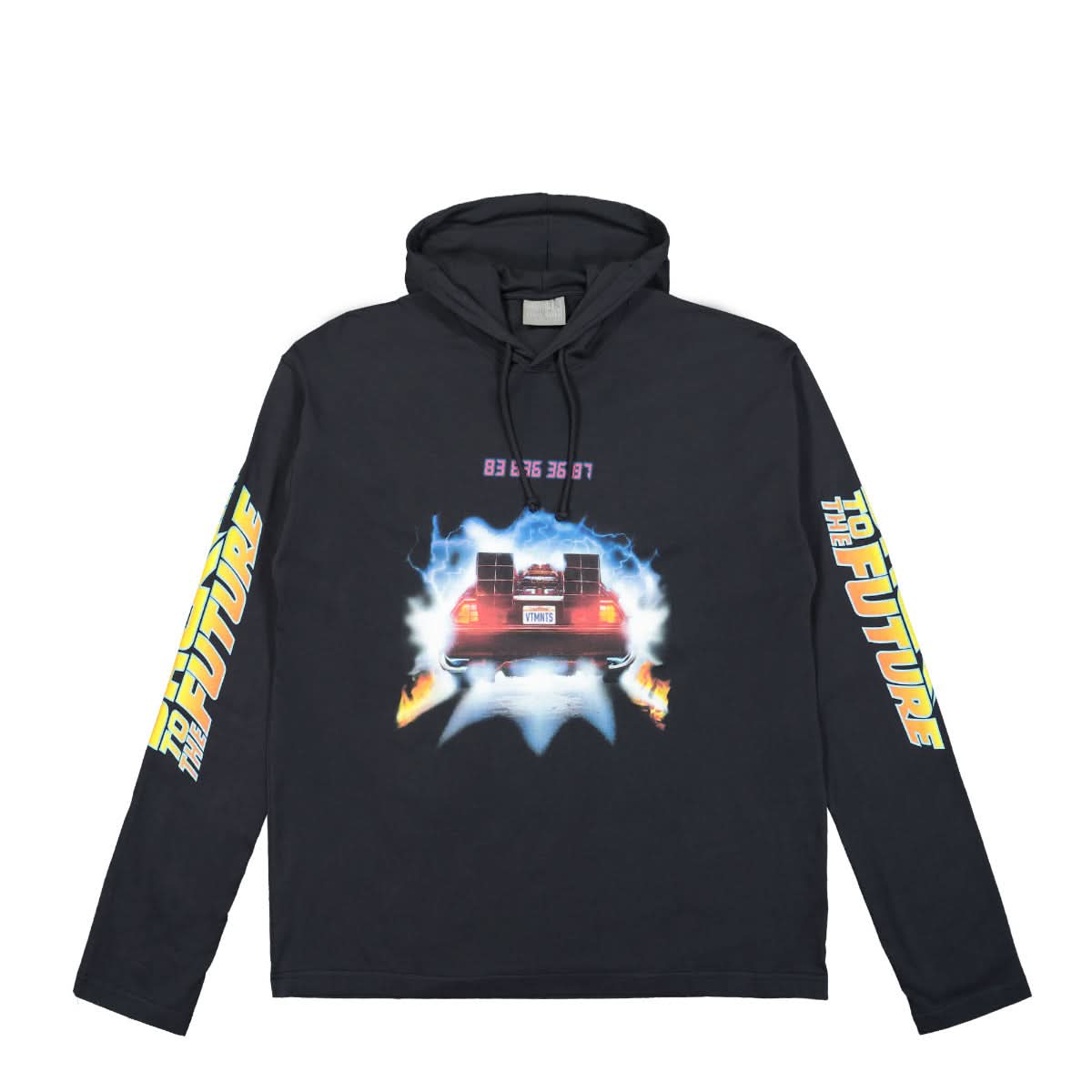 VTMNTS Back to the Future Jersey Hoodie Black Detail view 1 | Gate